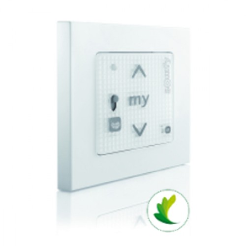Telecomanda de perete Somfy SMOOVE RS100 1 IO PURE SHINE + RAMA